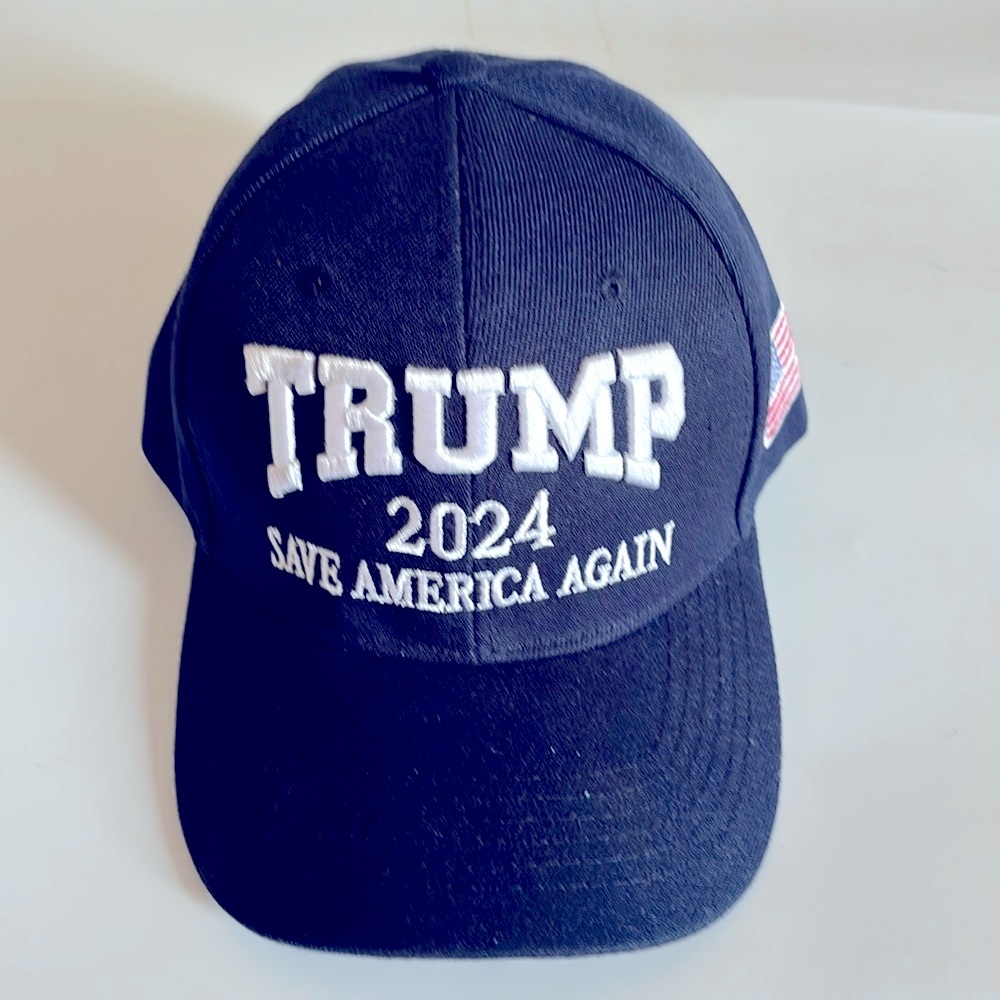 New Blue 2024 President Donald Trump Rally Hat Save America Again Baseball Cap